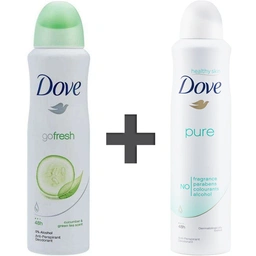 پک اسپری ضد تعریق زنانه داو مدل Fresh And Pure حجم 150 میلی لیتر - بسته 2 عددی