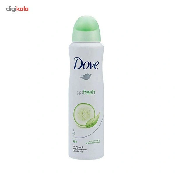 پک اسپری ضد تعریق زنانه داو مدل Fresh And Pure حجم 150 میلی لیتر - بسته 2 عددی
